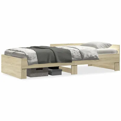 Obrázek produktu pro vidaXL Rám postele bez matrace Sonoma dub 100x200 cm materiál na bázi dřeva