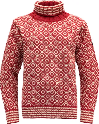 Produktbild von Devold Of Norway Svalbard Wool High Neck Pullover Rot L Mann Rot L