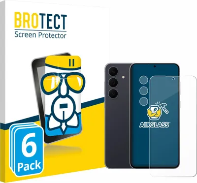 Produktbild von 6x BROTECT Schutzglas für Samsung Galaxy S25 FE Enterprise Edition (Display+Kamera) Schutzfolie Panzer Folie Glas Display Schutz klar