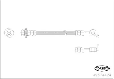 Produktbild von CORTECO 49374424 Bremsschlauch Hinten Rechts für NISSAN Qashqai / Qashqai +2 I (J10, NJ10)
