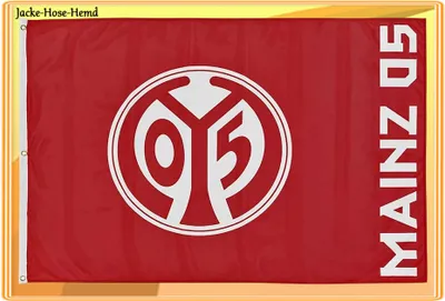 Produktbild von Hissfahne 1. FSV Mainz 05 Flagge Fahne Wappen Mastfahne Rot Logo Gr. 150x100cm