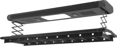 Produktbild von Elektrischer Wäscheständer - Teleskopischer Wäschetrockner - Fernbedienung 30–50 m - Wand- & Deckenmontage - Klappbar & ausziehbar - 24 W LED-Licht - Traglast 35 kg - 220 V - Bronze