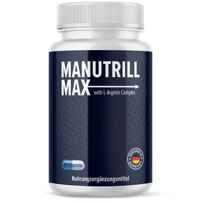 Produktbild von Manutrill Max Kapseln - mit  L-Arginin, L-Citrullin - Kraft für den aktiven Mann - 60 Kapseln