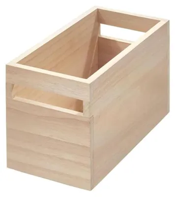 Obrázek produktu pro Dřevěná úložná krabice s úchyty, výška 15,2 cm - OKA