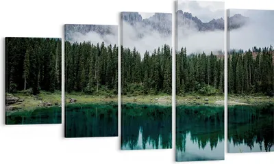 Produktbild von Bild auf Leinwand - Leinwandbild - 5 Teile - Landschaft Berge Wolken - 100x60cm - Wand Bild - Wanddeko - Wandbilder - Leinwanddruck - Bilder - Wanddekoration - Leinwand bilder - EG100x60-4671