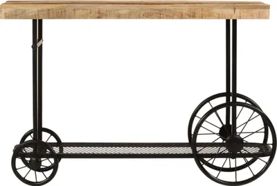 Immagine prodotto di vidaXL Tavolo consolle 112x36x76 cm in legno massiccio di mango e ferro