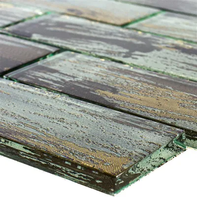 Produktbild von Glasmosaik Fliesen Troja Gold