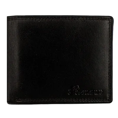 Produktbild von Nappa - Echt Leder Geldbörse für Herren – 9 Kartenfächer, RFID-Schutz, Schwarz Querformat Portemonnaie mit Doppelnaht