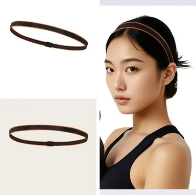 Produktbild von INF Hochelastisches, rutschfestes, schweißabsorbierendes Sport Stirnband Schwarz