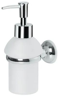 Produktbild von Seifenspender mit Halter Spirella Campagne chrom/frosty