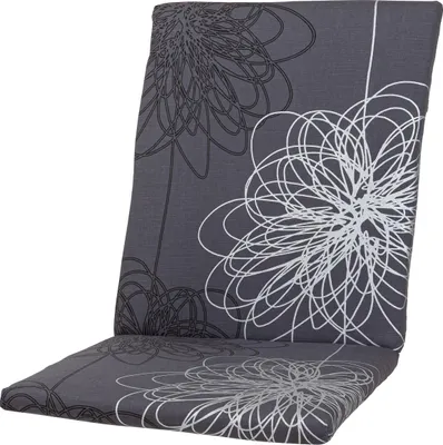 Produktbild von Auflage Mittellehner Korsika 0519 grau-silber gemustert 109x49x4 cm KETTtex
