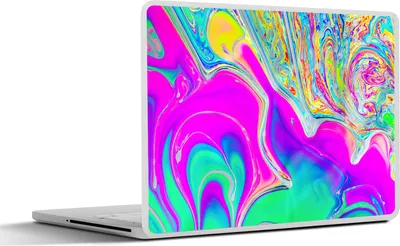 Produktbild von MuchoWow® Laptop Aufkleber Sticker Cover Kunst - Farben - Psychedelisch 36.5x27.5 cm - Laptop-Sticker
