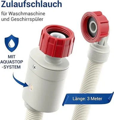 Obrázok produktu pre Bezpečnostná hadica s vnútornou vložkou, hadica Aquastop pre práčky a umývačky riadu/3 m