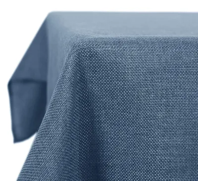 Produktbild von Tischdecke Wasserabweisend Leinenoptik Lotuseffekt 150x300 cm Blau Rechteckig