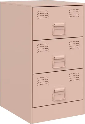 Obrázok produktu pre Nočný stolík ružový 34,5x39x62 cm oceľ