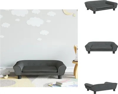 Produktbild von vidaXL Kindersofa Dunkelgrau 70x45x26 cm Samt -  Baby- & Kleinkindmöbel