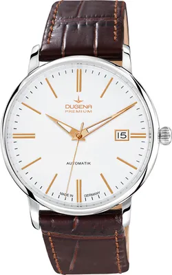 Produktbild von Dugena 7000191 Herren-Armbanduhr, Edelstahl-Gehäuse, Leder-Armband
