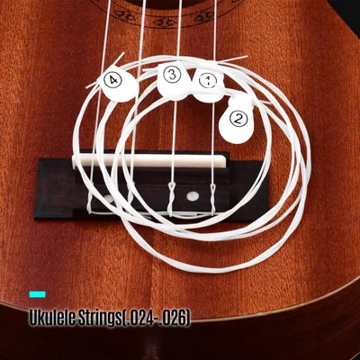 Immagine prodotto di Set di corde in nylon per ukulele, set di 4 (.024-.026), ricambio universale per corde da concerto da 23 pollici con tensione rigida