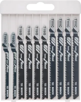 Obrázok produktu pre Bosch 2607010629 Bosch 10tlg. Stichsägeblatt-Set Basic für Holz