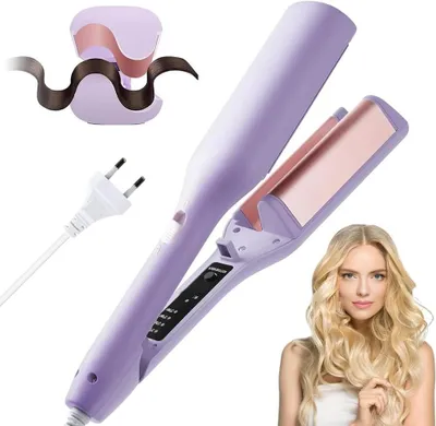Image de Krultang Golvend - Ondulateur de cheveux - Style élégant - 4 réglages de température - 32 mm - Violet
