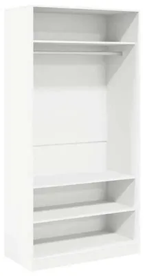 Produktbild von Kleiderschrank - Garderobenschrank - 100 x 50 x 200 cm - Holzwerkstoff - Freistehend - Weiß