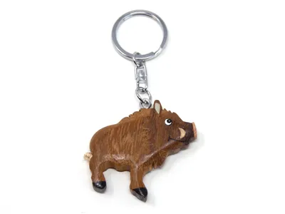 Produktbild von Schlüsselanhänger aus Holz - Wildschwein