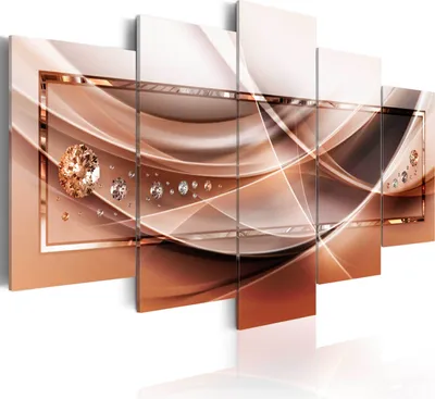 Produktbild von Modernes Wandbild a-A-0207-b-o (150x75) - 5 Teilig Bilder Fotografie auf Vlies Leinwand Foto Bild Dekoration Wand Bilder Kunstdruck ABSTRAKT