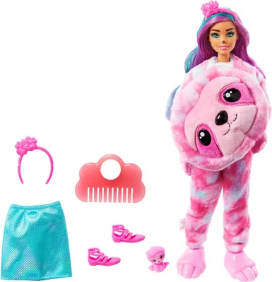 Produktbild von Barbie Cutie Reveal Traumland Fantasie Serie Puppe - Faultier