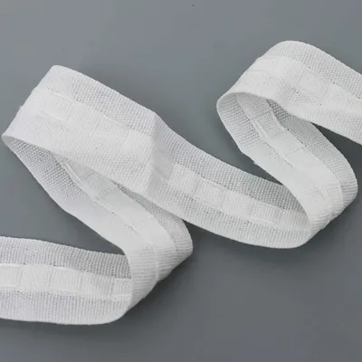 Produktbild von Gardinenband - Kräuselband aus Polyester - Zur Befestigung von Vorhängen - 30m x 2,5cm - Weiß