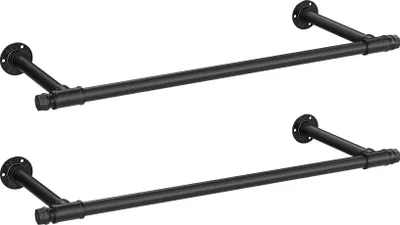 Produktbild von SONGMICS Kleiderstange für die Wand, 2er Set, platzsparend, 60 kg Belastbarkeit