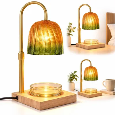 Produktbild von Kerzenlampe, Elektrische Kerzenwärmer-Lampe für Duftkerzen, 3 Timer-Einstellungen, 4 Helligkeitsstufen, höhenverstellbar
