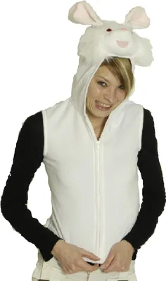 Produktbild von K31292120-36-40-A weiß Damen Hasenweste Hase Hasenkostüm Gr.36-40