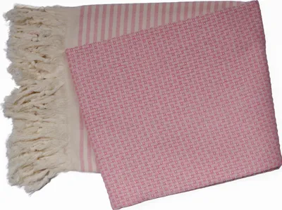 Produktbild von PHLOX Hamamtuch 100 x 200 cm aus 100% Baumwolle, Sauna Tuch, Strandtuch, Yoga Tuch & Spa Tuch - Fuchsia Rosa