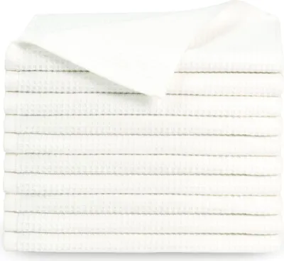 Produktbild von 10er Set Gästetücher in 30x50 cm, weiß, Baumwolle