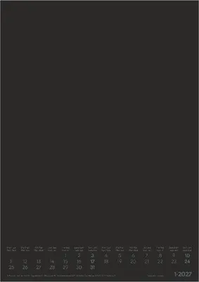 Produktbild von Kreativkalender A4 schwarz 2027