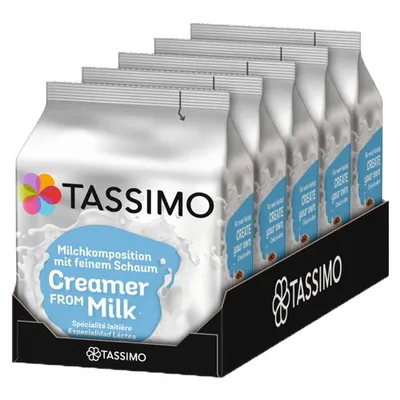 Produktbild von TASSIMO Milchkomposition 5er Pack - für eine Schicht cremigen Schaum - T Discs Kapseln 5 x 16 Getränke