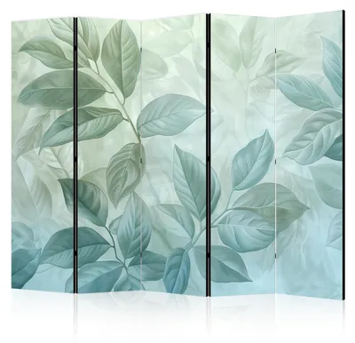 Produktbild von Muralo Beidseitig bedruckter PARAVENT 5-teilig Raumteiler klappbar Blätter Botanisches Motiv 225cmx172cm