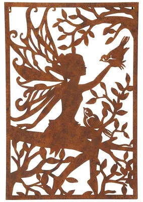 Image de Tableau mural elfe 76 cm rouille