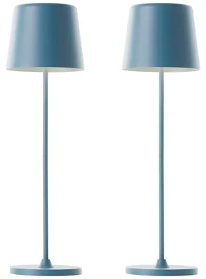 Immagine prodotto di BRILLIANT Lampada da tavolo ricaricabile a LED Kaami, 2 W, 310 lm, 3000 K, blu, set da 2