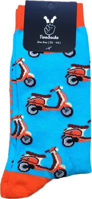 Produktbild von TwoSocks lustige Socken - Roller Socken, Motivsocken für Damen & Herren  Baumwolle Einheitsgröße