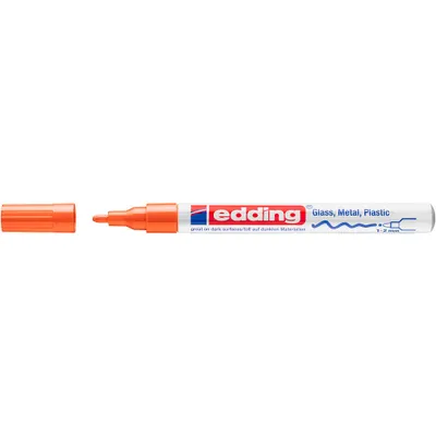 Produktbild von Edding 751, Orange, Orange, Weiß, 1 Farben, Medium, Rundspitze, Rund