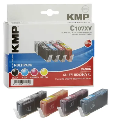 Image de KMP Patrone Canon CLI571 Multipack 645-5565 S. C107XY kompatibel