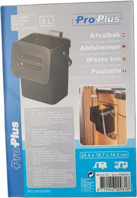 Produktbild von Abfalleimer mit Deckel 5L für Wohnwagen/Wohnmobil