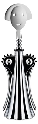 Design-Korkenzieher, verchromtes Zamak, 8 x 28 x 11,5 cm