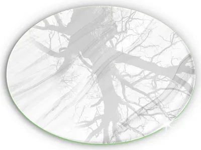 Produktbild von Unterlage für Kerzen Minimalistisch Glas Gummifüße - 30 cm - Zarter Marmor