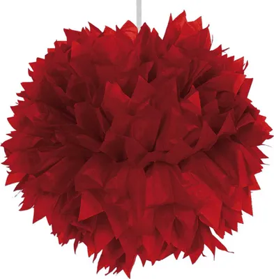 Produktbild von Folat 22803, Dekorativer Pom-Pom, Papier, Rot, 300 mm