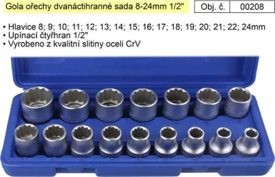 Produktbild von Condor Steckschlüsselsatz 1 2 16-tlg. 8-24mm