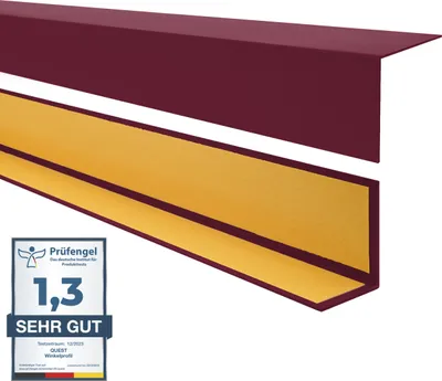 Immagine prodotto di Profilo angolare autoadesivo QUEST 20x20 mm, profilo di protezione per bordi in PVC rigido, listello angolare decorativo per bordi e angoli, forma a L, KTK, marrone, 100 cm