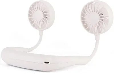 Produktbild von Tragbarer Nackenventilator, freihändiger, persönlicher Nackenventilator für Sport und Freizeit, USB-aufladbar, 360°-Drehung, ideal für Reisen, Sport, Büro und zum Lesen