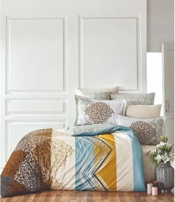 Produktbild von Bettwäsche-Set, 220 x 240 cm, 100% Baumwolle Renforcé, Weiß, 2 Kissenbezüge 60 x 60 cm, 140 Fadenzahl